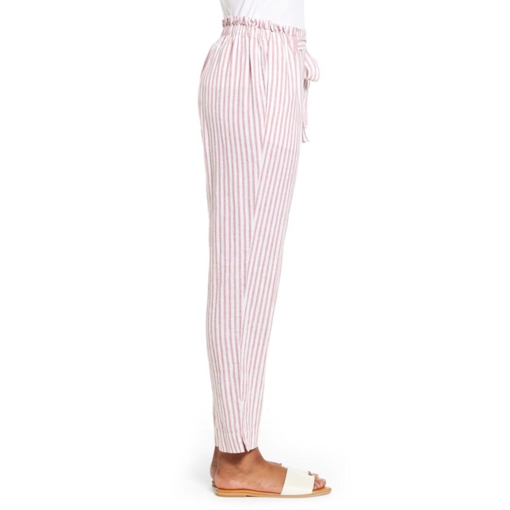 BEACHLUNCHLOUNGE NWT Giavanna Red Paperbag Pants - Picture 4 of 5